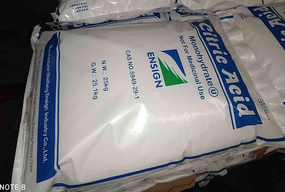 8 Mesh Odorless Citric Acid Monohydrate Powder 5949-29-1 Acidity Regulator