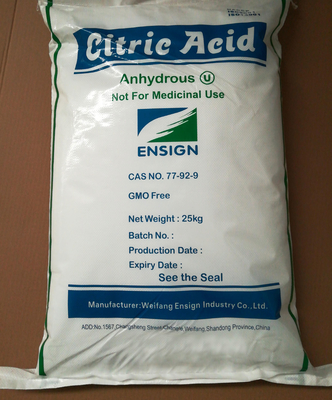 Ethanol Soluble Food Grade Citric Acid , 100mesh Pure Citric Acid