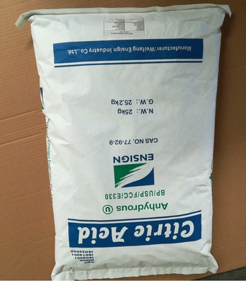 12mesh Citric Acid Anhydrous Granular , CAS 77-92-9 Acidity Regulator